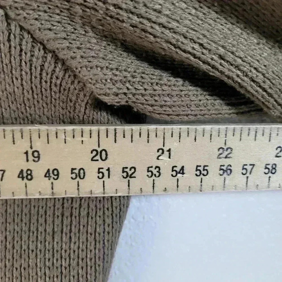 St Michael Jacket Brown Knit Vintage Knitted Full Zip Long Sleeve Sz M  40" Pit - Picture 4 of 8